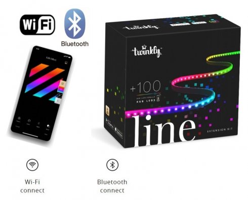 Bandă de lumină LED suplimentară 1,5 m pentru Twinkly Line - 100 buc RGB