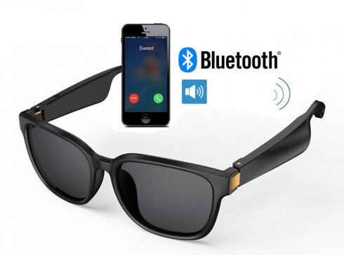 Lunettes Bluetooth à conduction osseuse pour écouter de la musique + passer des appels téléphoniques