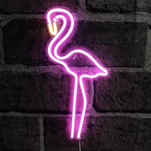 LED неонови табели - FLAMINGO Light up logo