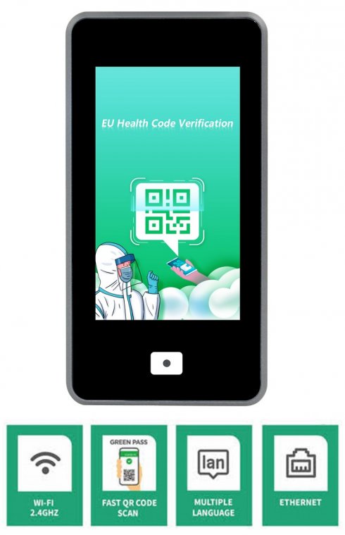 Escáner de pases verdes - Lector de códigos QR digitales para certificados COVID de la UE
