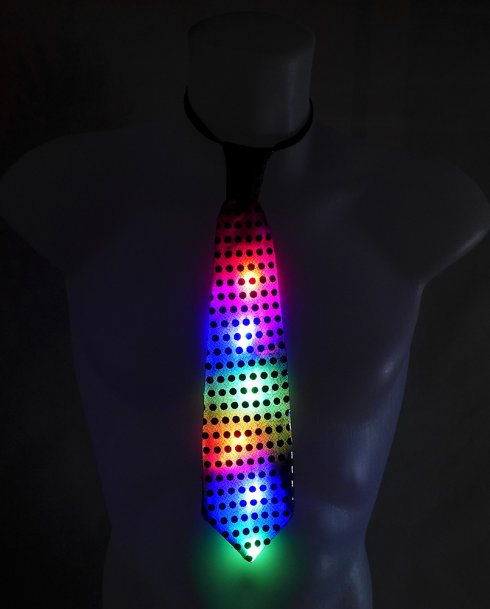 Magaan ang Tie na may mga kulay na RGB