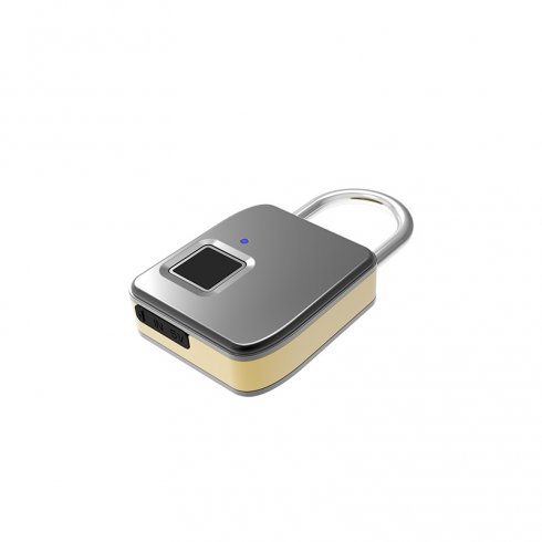 Lucchetto con impronta digitale, biometrico padlock, lucchetto intelligente con chiave di emergenza, lucchetto impermeabile per armadietti di palestre, scuole, piscine e campi sportivi