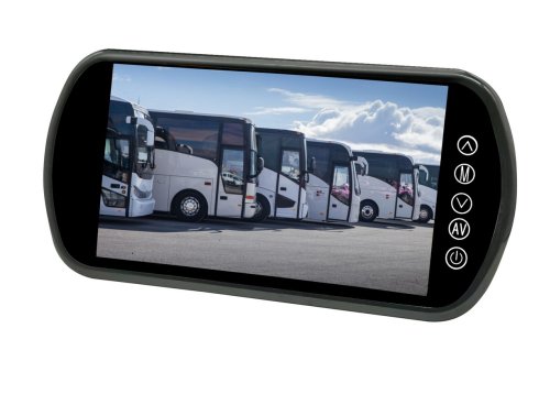 車用バックミラーモニター 7 インチ LCD、2 台の AHD カメラ用