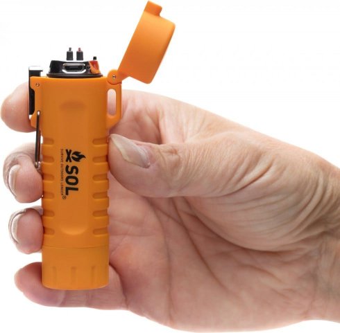 Briquet extérieur - Briquet électrique USB d'urgence sans carburant + lumière LED + corde