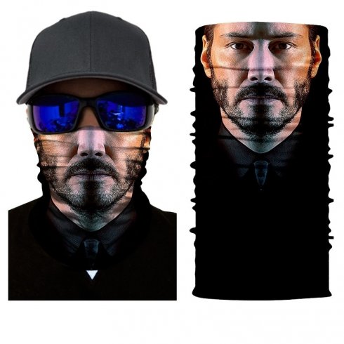 JOHN WICK (Keanu Reeves) bandana - 3D skjerf på ansikt eller hode