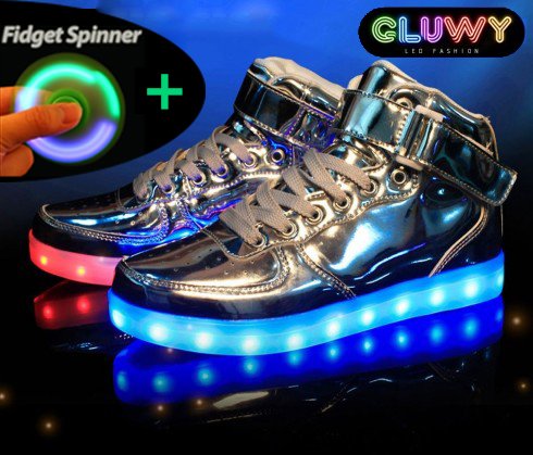 Lighting Sneakers - สีเงิน