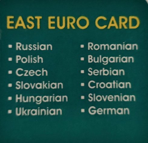 Langue carte SD en traducteur Comet V4 (Europe de l'Est)