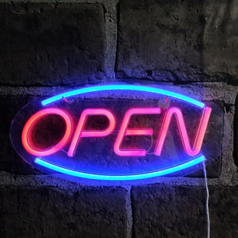 Neon bar sign OPEN - LED glow board