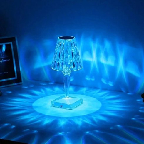 クリスタル テーブル ランプ LED アクリル タッチ ライト カラフル RGB
