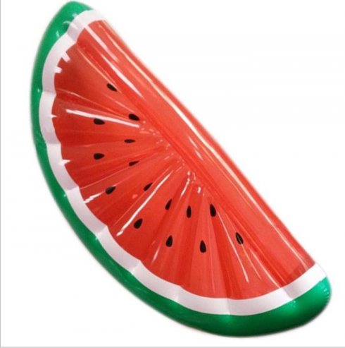 Watermeloen zwembaddobber - grote opblaasbare watermeloen 187x75 cm