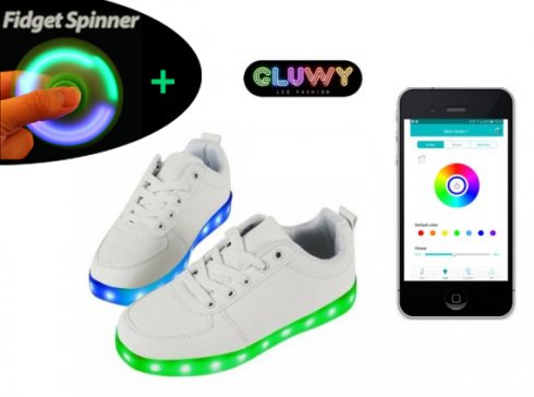 LED cipő világító - színek mobilon vezérelhetők