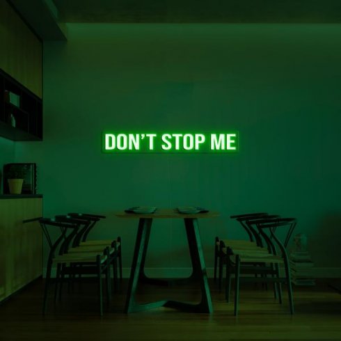 Освітлення 3D світлодіодних табличок на стіні - DON´T STOP ME 100 см
