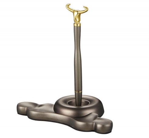Bolígrafo levitante - Bolígrafo flotante con portalápices magnético (soporte) - Cabeza de toro