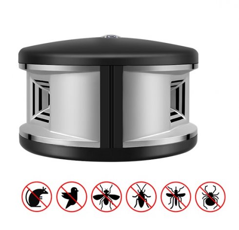 Indoor ultrasonic 360° repellent for pests and animals