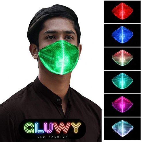 LED-beskyttende ansiktsmaske - mulighet for å bytte 7 farger