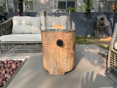 Ohřívač na terasu plynový sálavý zářič stolový na plyn propan - NATURO (43x25cm)