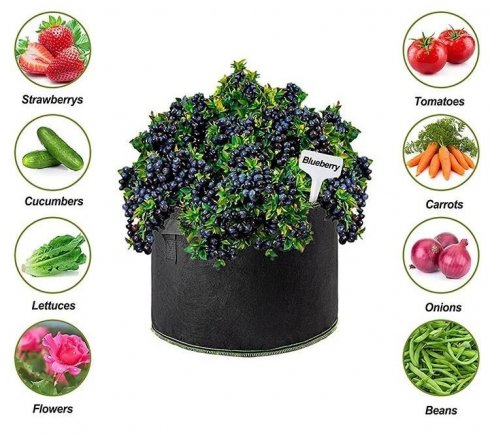 Planter bag - Eco growbag for growing plants - 50 cm diameter