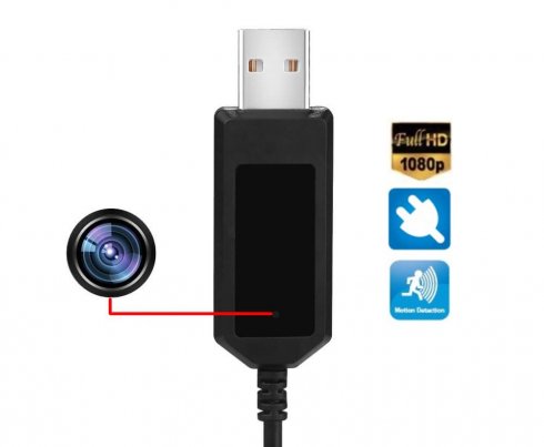 USB кабель для зарядки смартфона с высококачественной FULL HD камерой и 8GB памятью