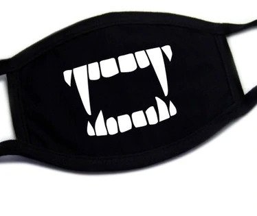 Protective face masks textile 100% cotton - pattern Vampire