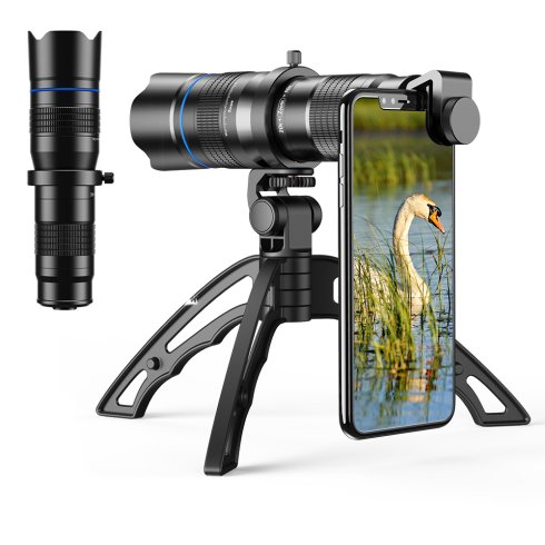 Telefoto mobil lens - Tripodlu akıllı telefon için 20-40x 800 m'ye