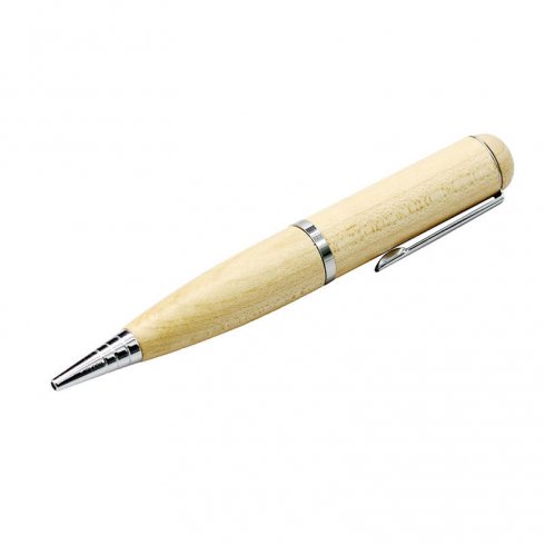 पेन के आकार में लकड़ी का USB - 16GB