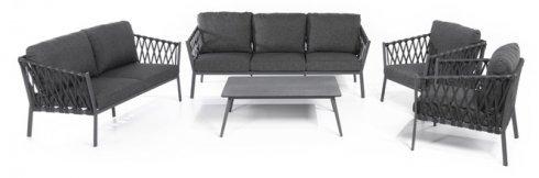 Luxury garden seating - Modern sofa set for 7 people + coffee table