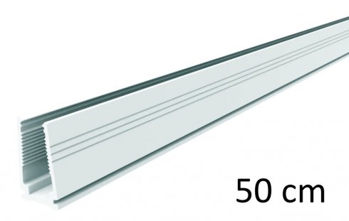 50 cm - Trilho-guia de montagem de plástico para tiras leves de LED