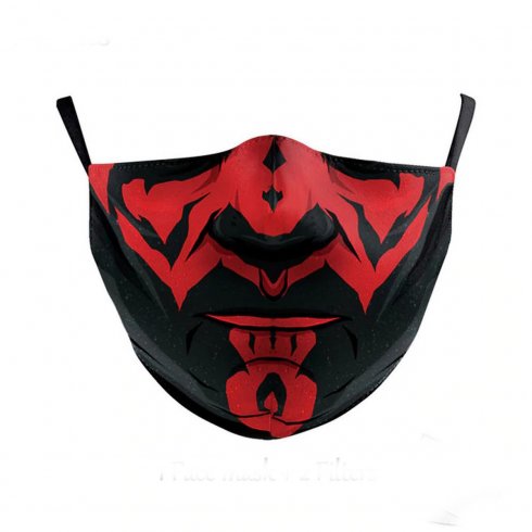 Disenyo ng maskara sa mukha - 100% polyester Darth Maul