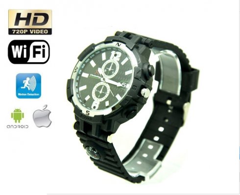 Telecamera WiFi HD in orologio da mano con IR LED memoria da 16 GB Cool Mania