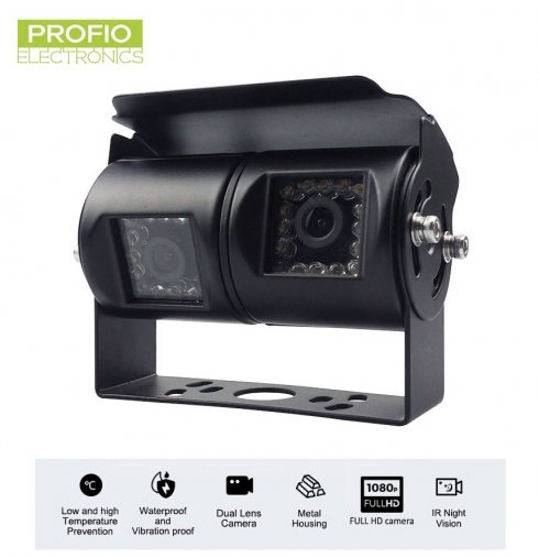 กล้อง Dual AHD FULL HD + เลนส์ f3.6 และ f8.0 + 24 LED night vision + WDR