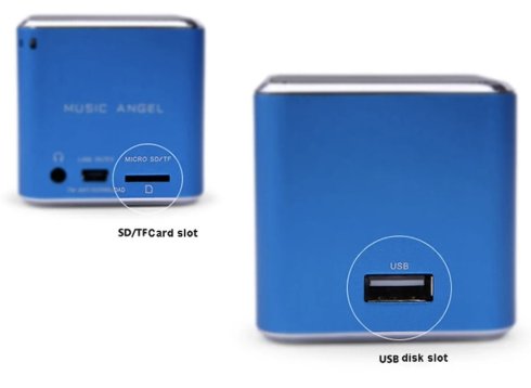 携帯電話/PC + Micro SD カード用ミニワイヤレス Bluetooth スピーカー