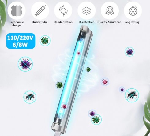 UV light sterilizer - germicidal lamp 8W tube (30cm) with ozone