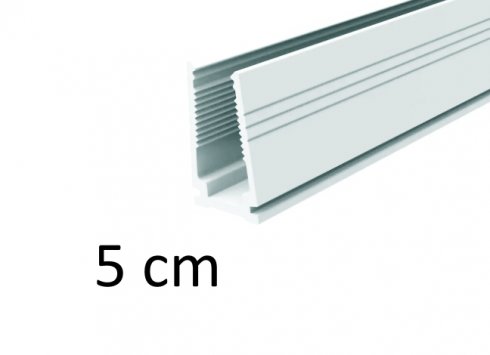 5 cm - Festeskinne i plast for LED-lysstrimler