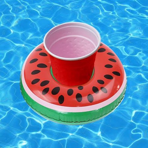 Watermeloen - Opblaasbare drijvende bekerhouder