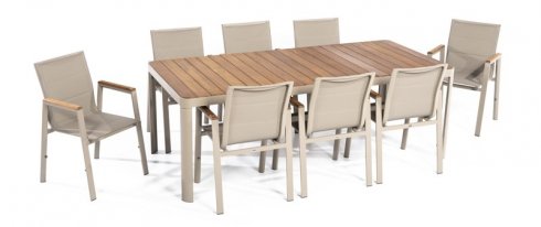 Trädgårdsmöbler bord och stolar - XXL Trädgårdssittbord matsalsset för 8 personer