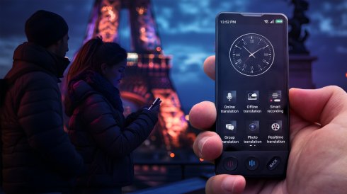 SMART AI オンライン/オフライン音声+写真ポケット翻訳機（138言語翻訳
