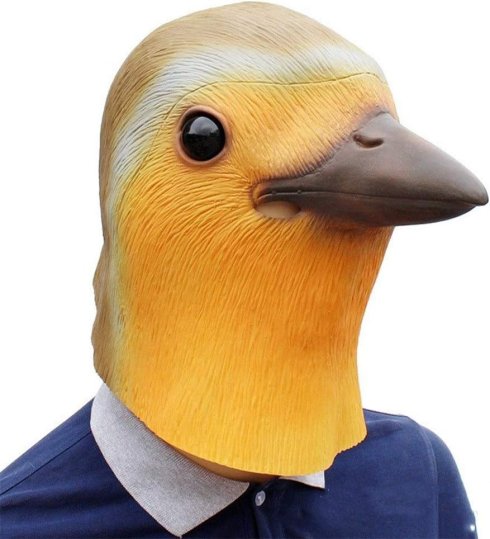 Bird Mask - mascarilla de silicona para la cara y la cabeza para niños y adultos