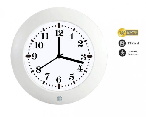 Spy clock with FULL HD camera and PIR sensor for motion detection