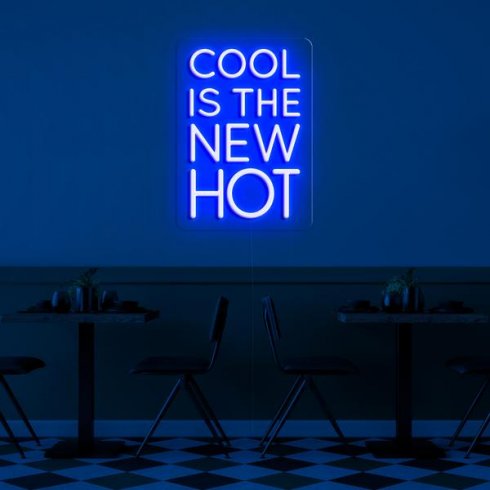 LED neon 3D sign on the wall - Cool is the new hot 75 cm