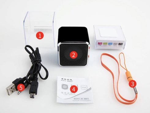 携帯電話/PC + Micro SD カード用ミニワイヤレス Bluetooth スピーカー
