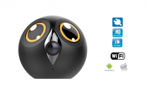 Kamera Full HD Owl keselamatan interaktif dengan WiFi