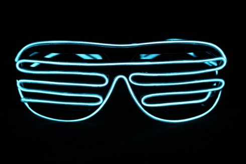 משקפיים עם אור - כחול