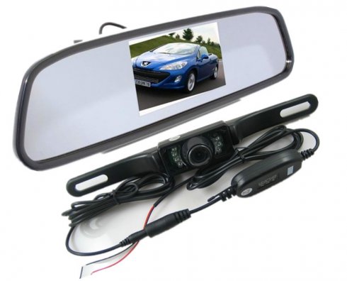 Rearview Mirror with 4,3" display + wifi backup camera