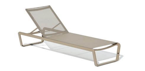 Aluminum garden sun lounger - aluminum sunbed (adjustable)