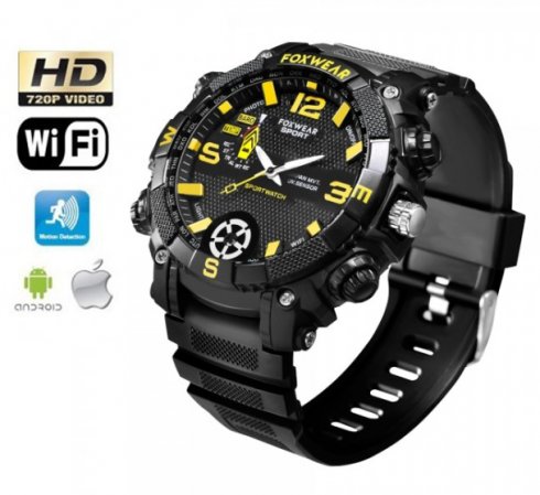 Uhren Kamera Wifi + HD + Wasserdicht mit LED-Licht + 16 GB Speicher