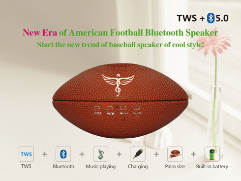 American football lopta - Malý prenosný bluetooth reproduktor na mobil - 1x3W