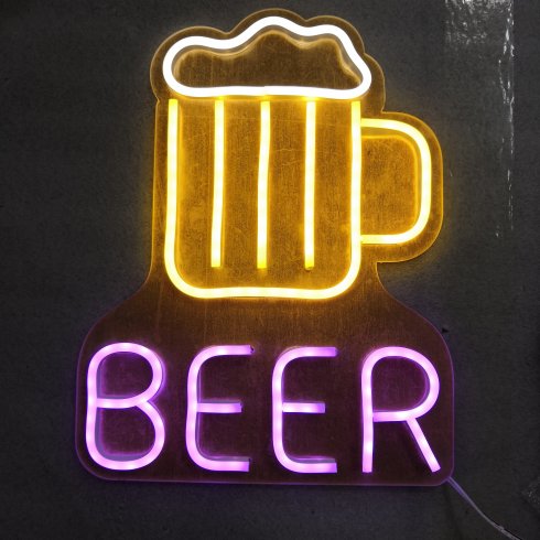Mga palatandaan ng neon beer - LED na ad