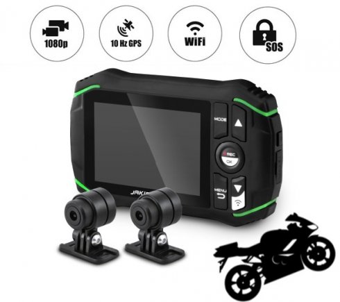 Kamera sepeda motor - DOD KSB500 Jakiro dual camera set dengan resolusi FULL HD + WiFi