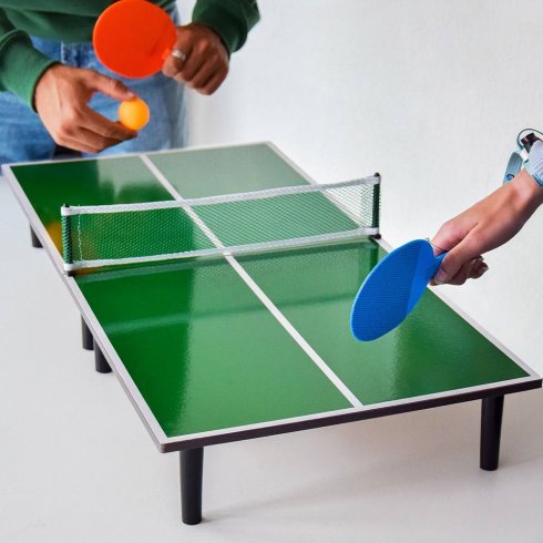 Mini ping pong stol - tennis table (stolný tenis) + 2x rakety + 4x loptička