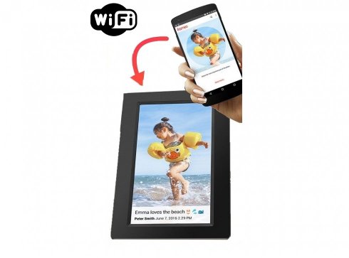 Digitaler Touchfotorahmen mit WiFi - 7 "Display + 8GB Speicher und Mobile App Steuerung